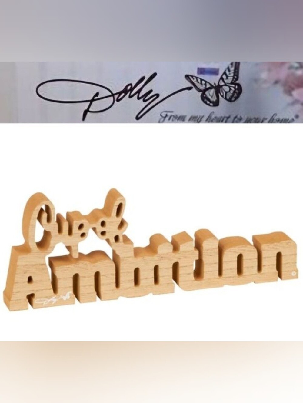 New-Dolly Parton Cup of Ambition Wooden Sign